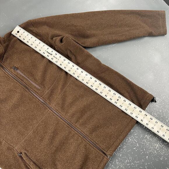Duluth Trading Jacket Mens Large Brown Park Point Heavy Fleece Full Zip Pockets - Picture 6 of 8